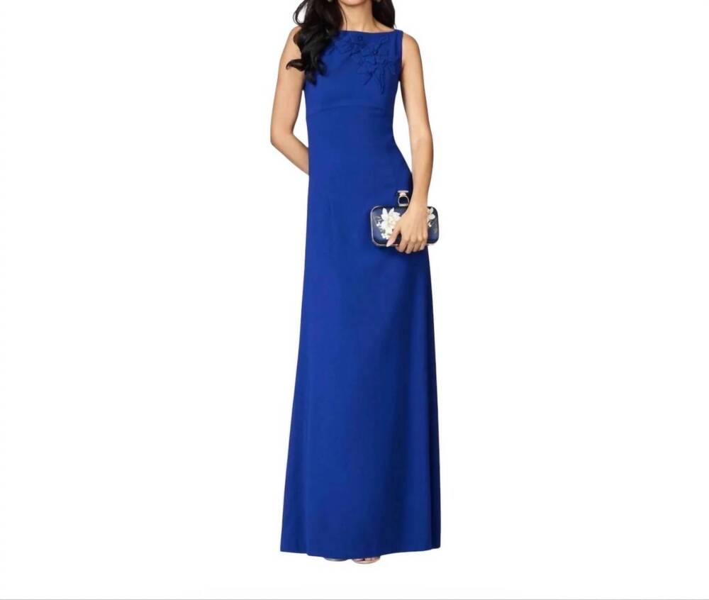 NEW SACHIN & BABI women's tracey full length gown in royal blue